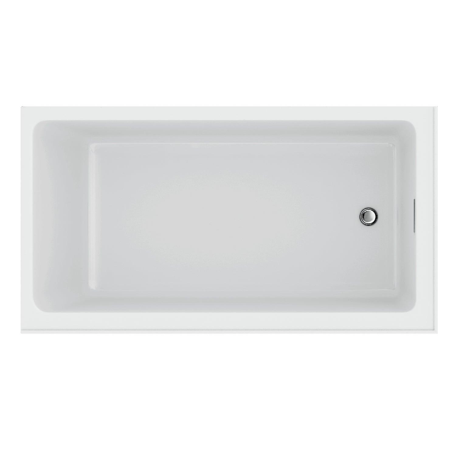 Acritec Simplicity Pure 6032 Alcove Bathtub – Top View