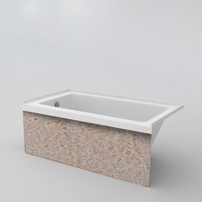 Acritec Simplicity Wood Panel 6030 Alcove Bathtub – Wood Apron for Tile Application