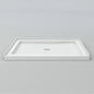 Acritec Low Profile single threshold shower base in white, available in many sizes with center or end drain