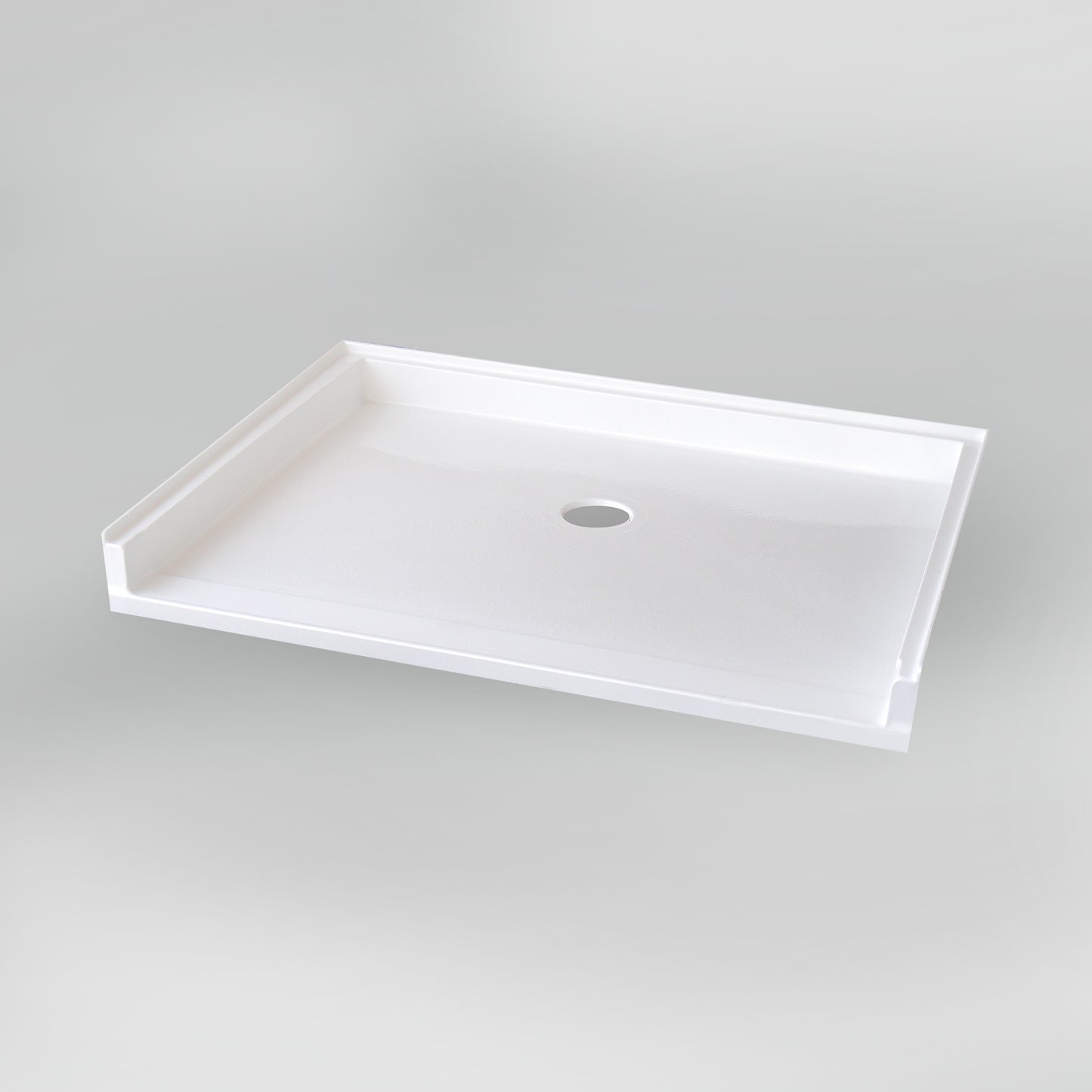 Acritec Barrier Free single threshold shower base in white, designed for accessibility
