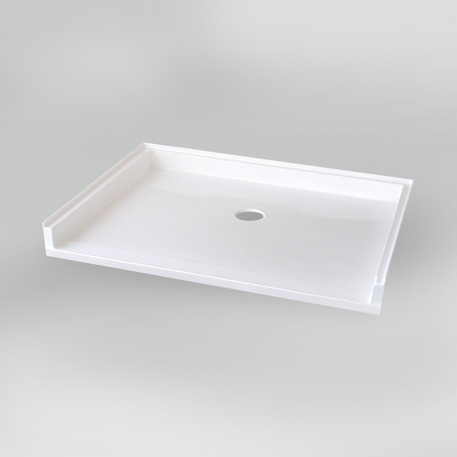 Acritec Barrier Free single threshold shower base in white, designed for accessibility