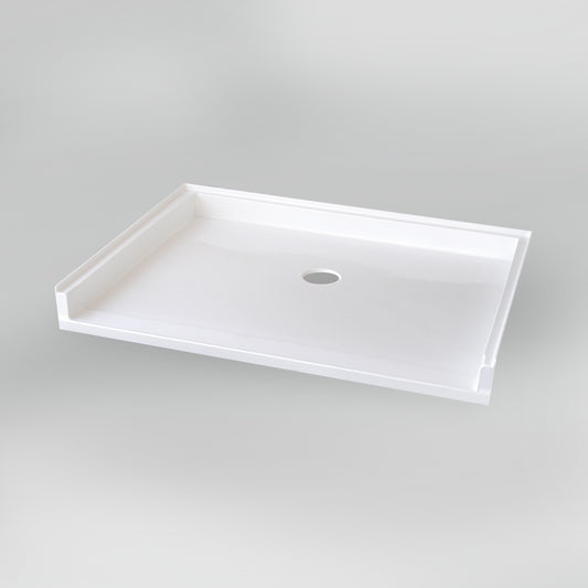 Acritec Barrier Free single threshold shower base in white, designed for accessibility