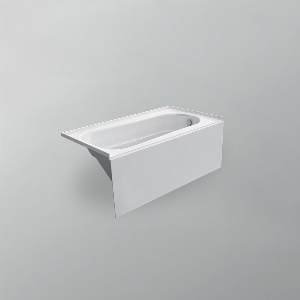 Acritec Brockton 6034 Alcove Bathtub – Wide 34 in. Skirted White Acrylic