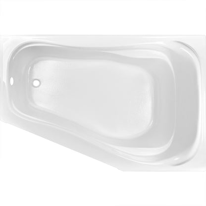 Acritec Boudoir Drop-In Bathtub – Top View – 60” × 42” – White