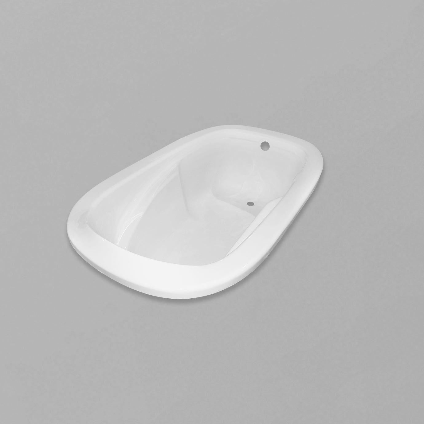 Acritec Casablanca Oval Drop-In Bathtub – 62” × 35” – White