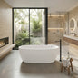 Acritec Catalina 63" Freestanding Acrylic Soaker Bathtub – Wide Oval – White