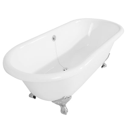 Acritec Cetus 60 48010 – Top-down view, cast iron clawfoot bathtub