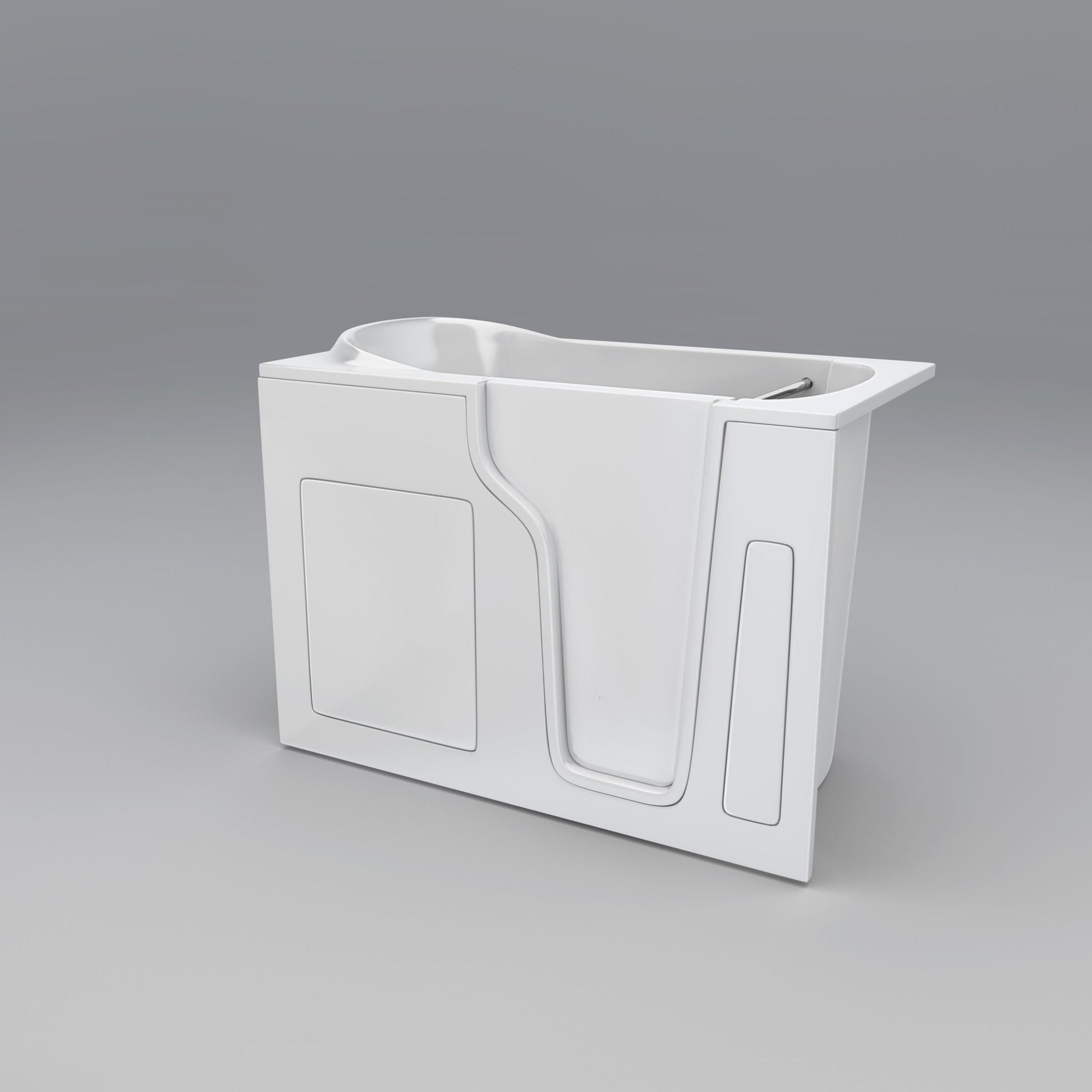 Acritec Dignity 55" Walk-In Soaker Bathtub – 55" x 35" x 42" – White