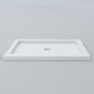 Acritec Low Profile double threshold shower base in white, available in many sizes with center or end drain