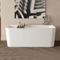 Acritec Geneva 63" Semi-Freestanding Soaker Bathtub – White Acrylic
