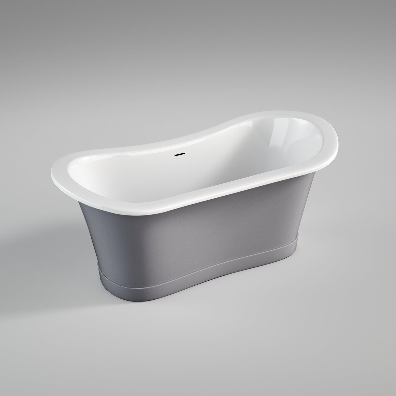 Acritec Hawthorne 67" Freestanding Bathtub – Matte Grey Lifestyle