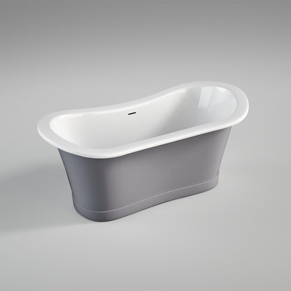 Acritec Hawthorne 67" Freestanding Bathtub – Matte Grey Lifestyle