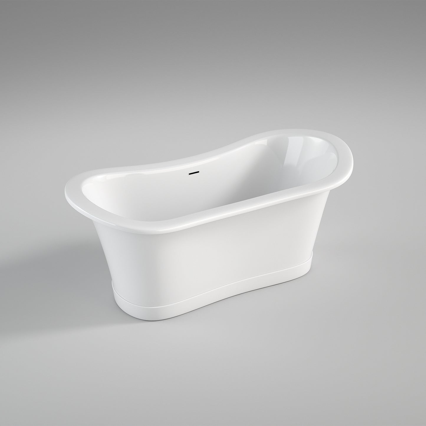 Acritec Hawthorne 67" Freestanding Bathtub – White Side View