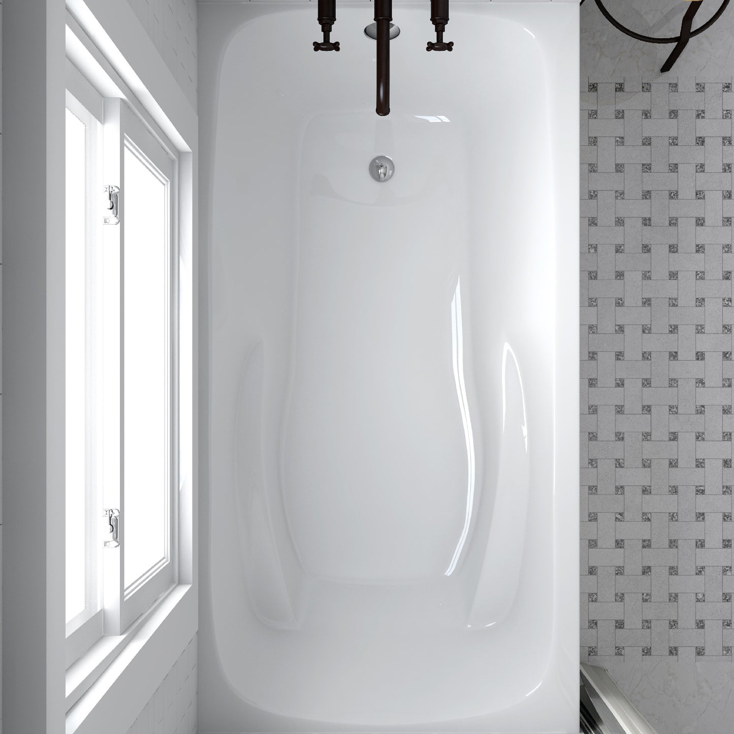 Acritec Houdini 5430 Alcove Bathtub – Top View Detail