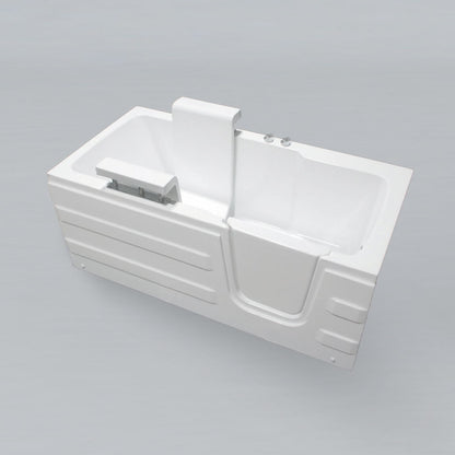 Acritec Integrity 61" Walk-In Bathtub with Hydraulic Seat – 61" x 29⅞" x 24" – White