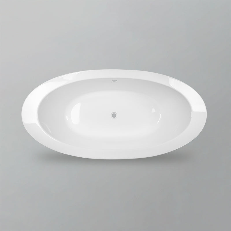 Acritec JF180A Oval Drop-In Bathtub – 72” × 34⅝” – White