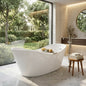 Acritec Justina 46524 Freestanding Cast Composite Soaker Bathtub 67 x 30 x 28-3/4 in White