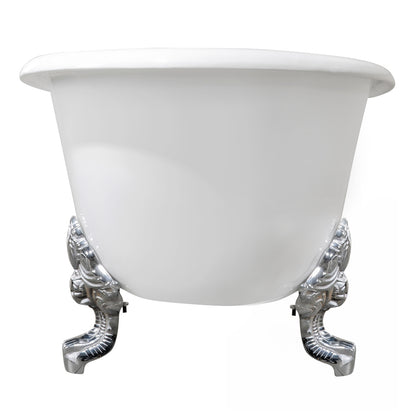 Acritec Kelpie 48035 – End view, 72-inch double-ended clawfoot bathtub