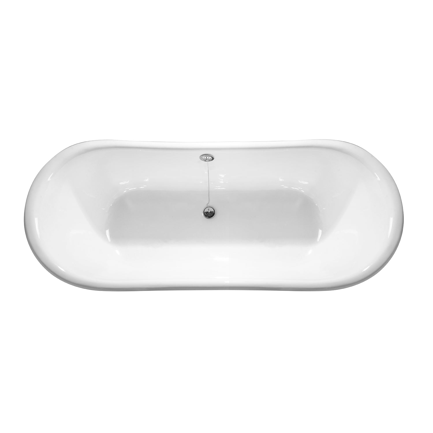 Acritec Kelpie 48035 – Top-down view, cast iron clawfoot soaker tub
