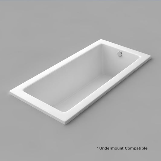 Acritec Kyoto Drop-In Bathtub – 59½” × 32¼” – White