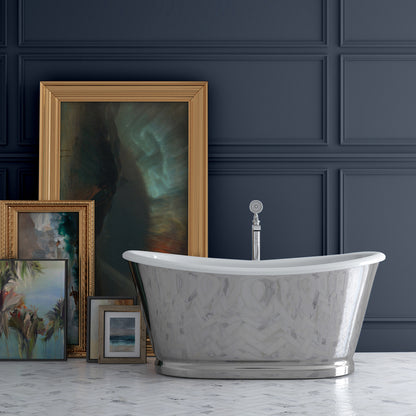 Acritec Kraken Cast Iron Freestanding Bathtub White Lifestyle