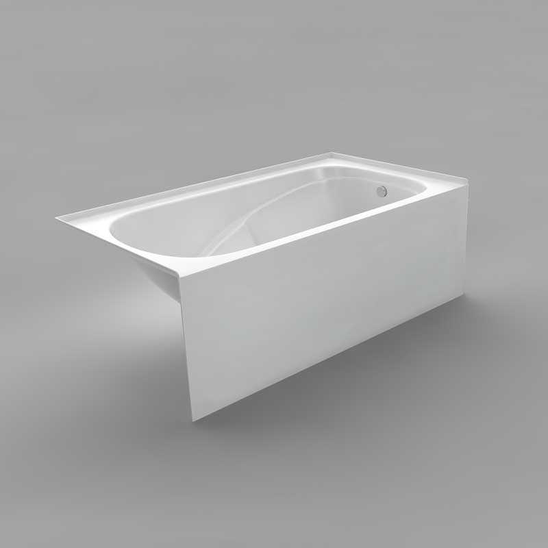 Acritec Lady Denmark Pure 6032 Alcove Bathtub – Decorative Skirted White Acrylic