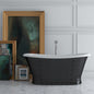 Acritec Lusca Matte Black Cast Iron Freestanding Bathtub 67 x 26.5 x 28 Lifestyle