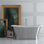 Acritec Lusca Mirror Finish Cast Iron Freestanding Bathtub 67 x 26.5 x 28 Polished Stainless