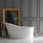 Acritec Makara Cast Iron Freestanding Slipper Bathtub 67 x 30 x 32 White