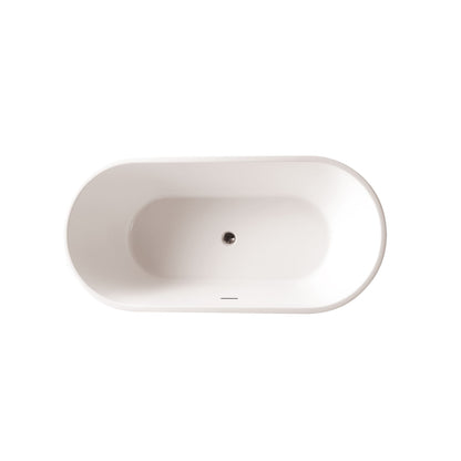 Acritec Monaco Series Freestanding Bathtub – Top View – White