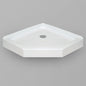 Acritec Neo Angle shower base in white, corner installation, various sizes from 34" to 48" with center drain