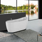 Acritec Olivia 60" Freestanding Acrylic Soaker Bathtub – White