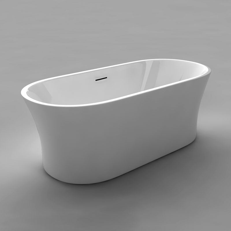 Acritec Penelope Series 66¼" Freestanding Bathtub – Interior View – White