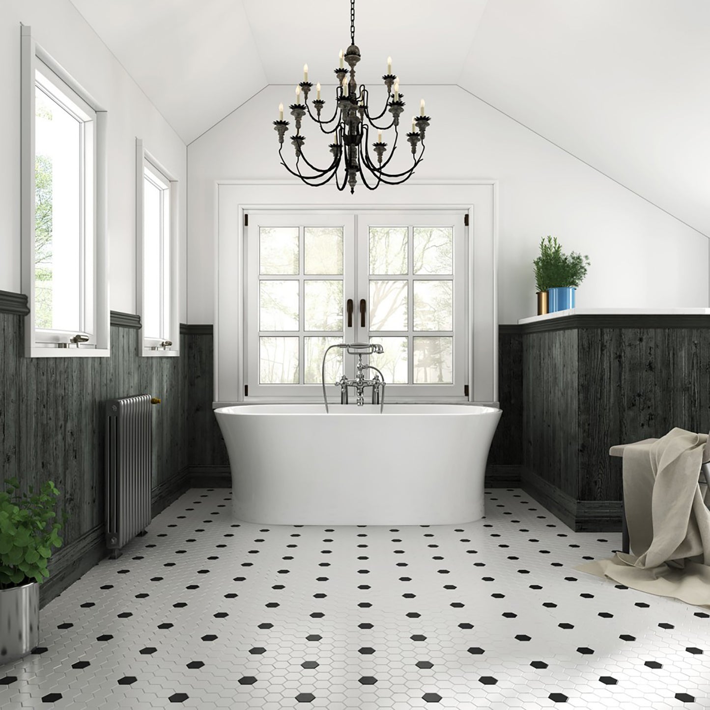 Acritec Penelope Series 66¼" Freestanding Bathtub – White