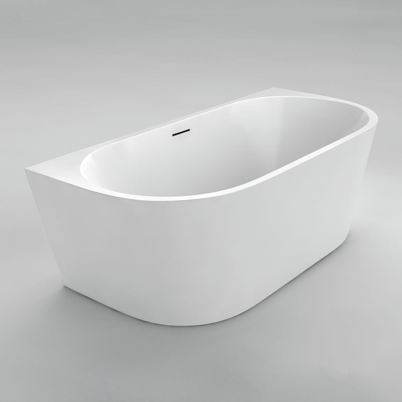 Acritec Rochelle Semi-Freestanding Bathtub – In-Bath Lifestyle View
