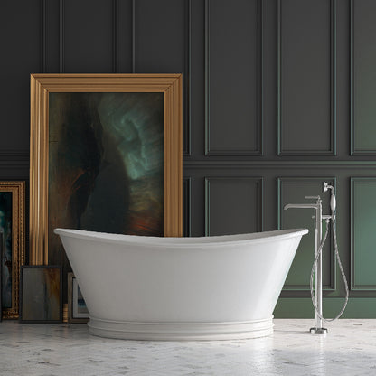 Acritec Sansa 69" Freestanding Acrylic Soaker Bathtub – White
