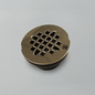 Acritec shower drain in chrome finish, 4.25" x 4.25"