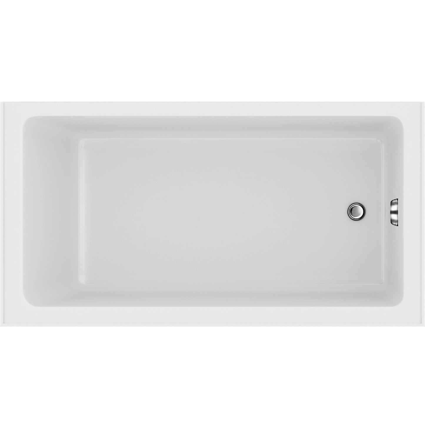 Acritec Simplicity Wood Panel 7232 Alcove Bathtub – Top View