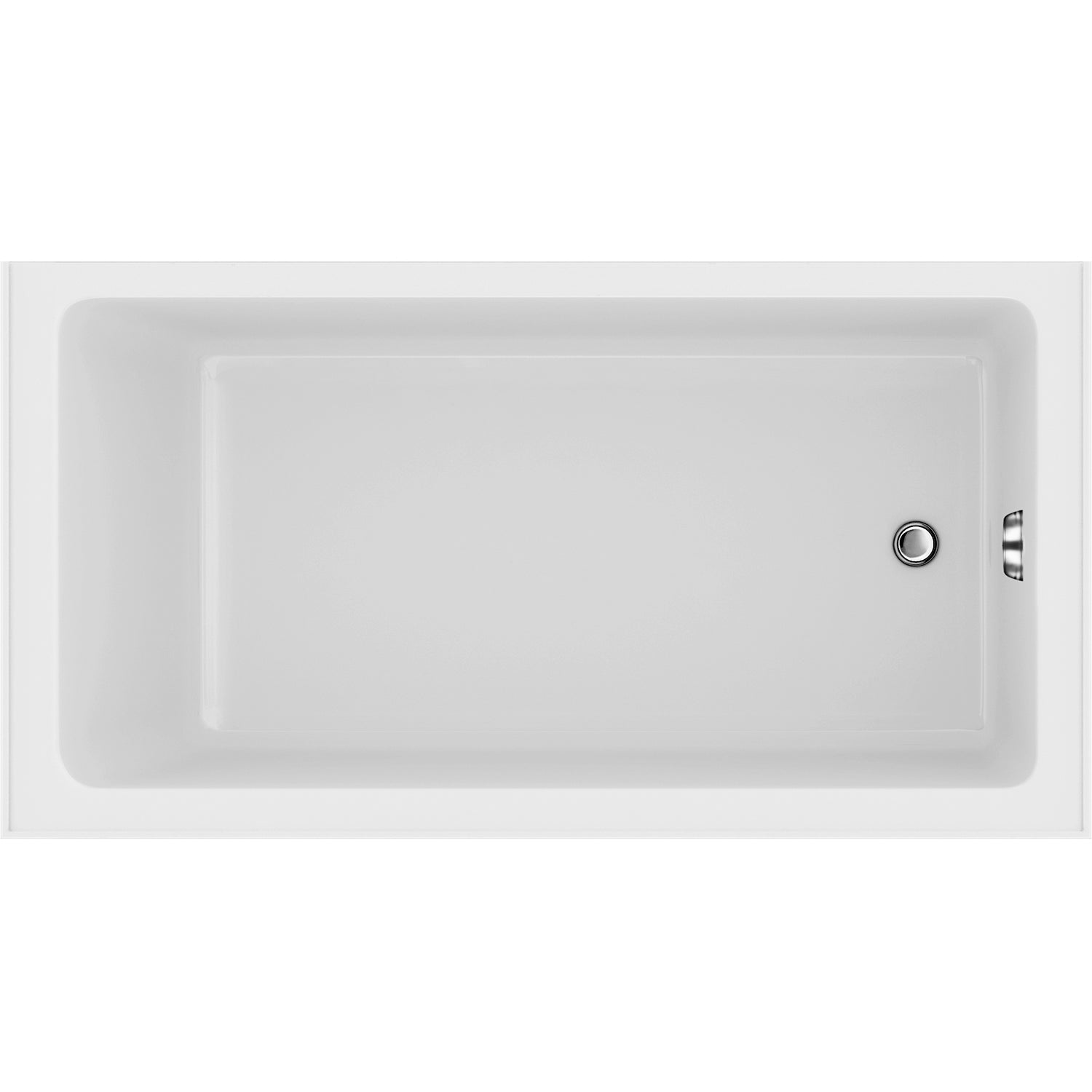 Acritec Simplicity Wood Panel 6032 Alcove Bathtub – Top View
