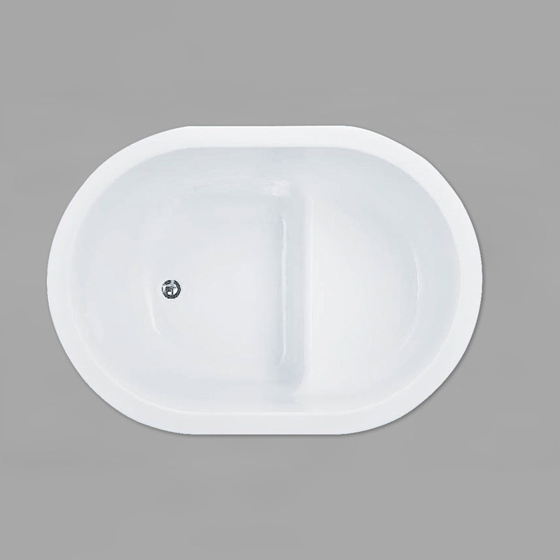 Acritec Tiffany Oval Drop-In Bathtub – 55” × 39½” – White