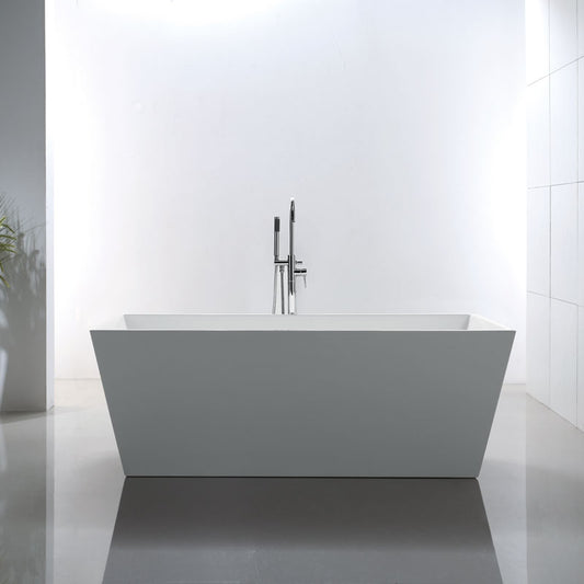 Acritec Tours 66¾" Freestanding Acrylic Soaker Bathtub – White