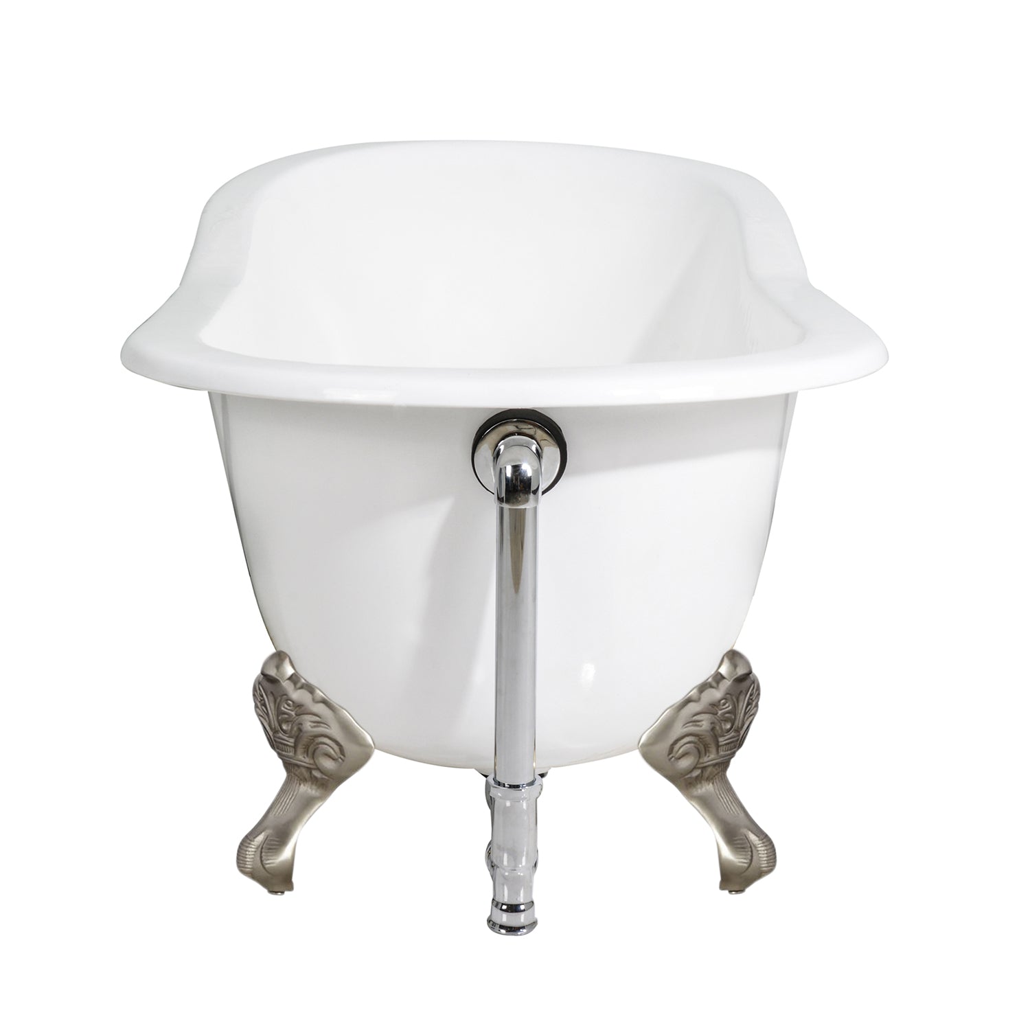 Acritec Triton 67 48022 – End view, cast iron slipper clawfoot tub