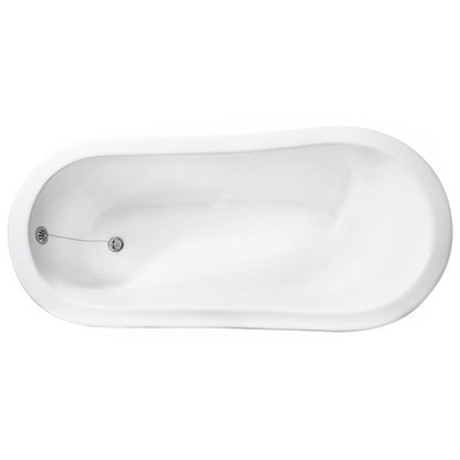 Acritec Triton 67 48022 – Top-down view, cast iron slipper clawfoot tub