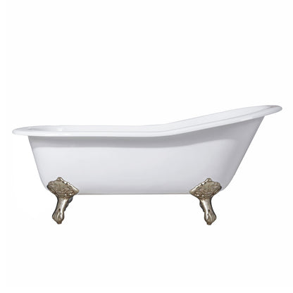 Acritec Triton 67 48022 – 67-inch Cast Iron Single-Ended Slipper Clawfoot Bathtub – White