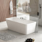 Acritec Vanessa 59" Freestanding Acrylic Soaker Bathtub – White