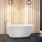 Acritec Zaria 59¼" Freestanding Acrylic Soaker Bathtub – Deep Soak – White